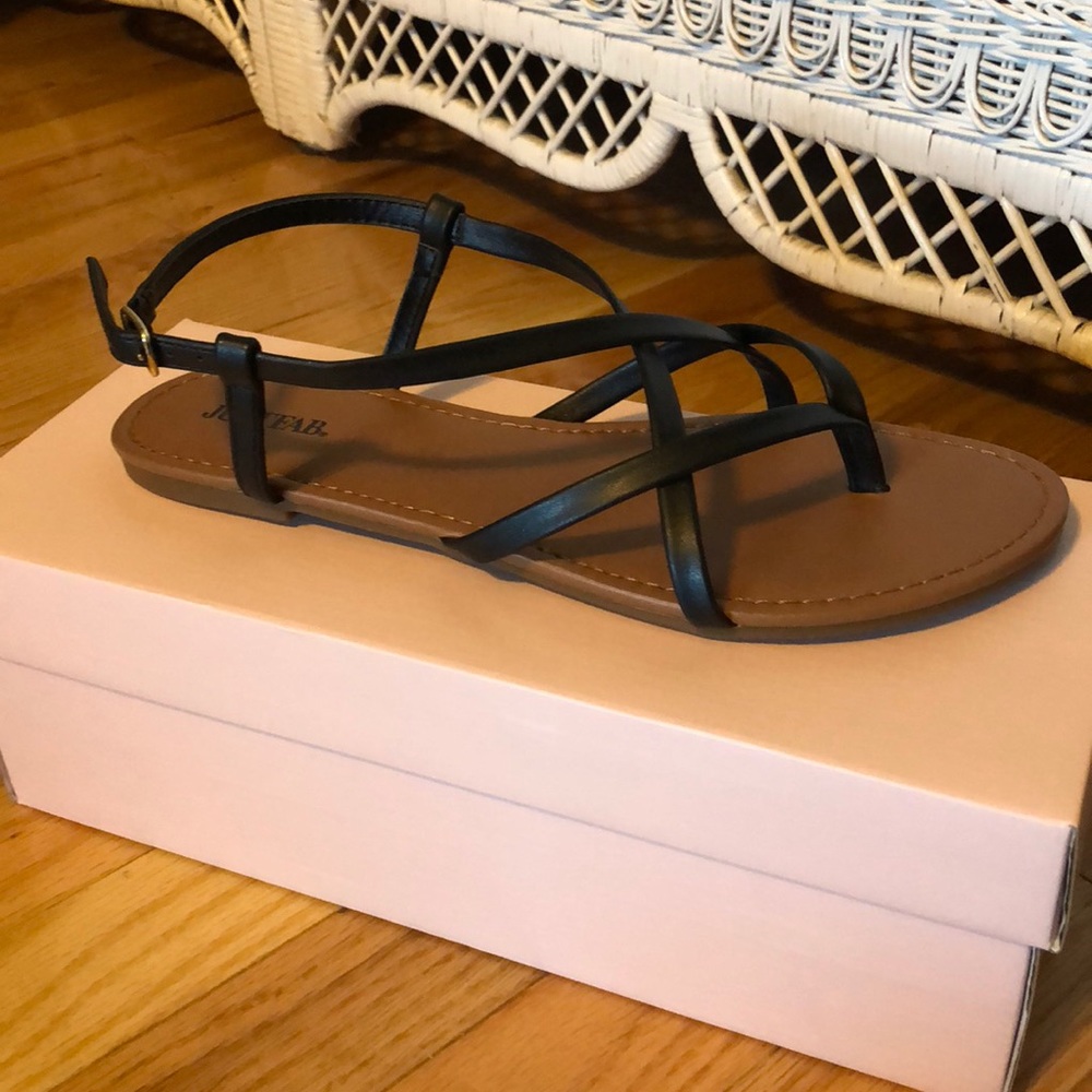 Justfab Black and brown sandals